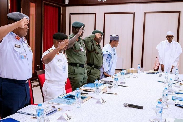 PMB In A Meeting With Service Chiefs